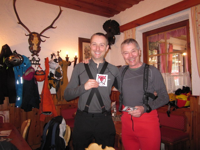 Ich und Thomas im Waldgasthof Angertal (21. Feb.)