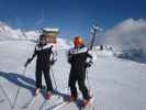 Thomas und Alexander bei der Bergstation des Schlosshochalmlifts, 2.068 m (20. Feb.)