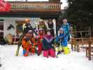 Alexander, Aurel, Thomas, Henryk, Beate, ich, Elke und Stephanie beim Waldgasthof Angertal (21. Feb.)