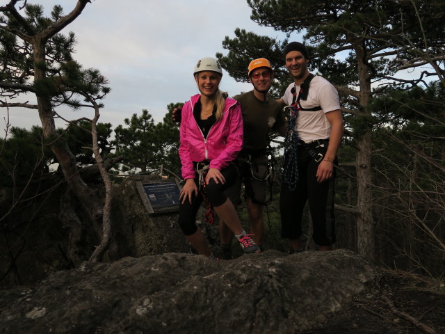Elisabeth, ich und Patrick beim Ausstieg