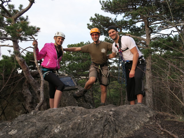 Elisabeth, ich und Patrick beim Ausstieg