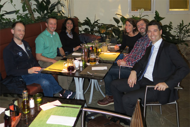 Markus, ich, Selma, Angela, Richard und Mario im Frank's