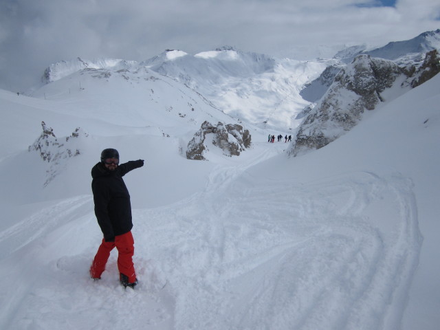 Markus neben der Piste Grattalu (6. März)