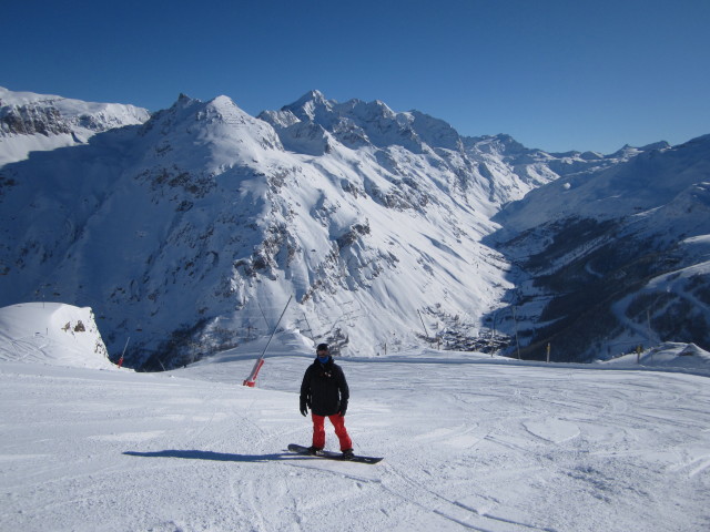 Markus auf der Piste Face de Bellevarde (7. März)