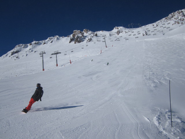 Markus auf der Piste Face de Bellevarde (7. März)