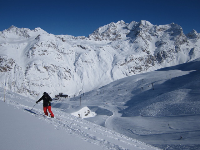 Markus neben der Piste Vallon (7. März)