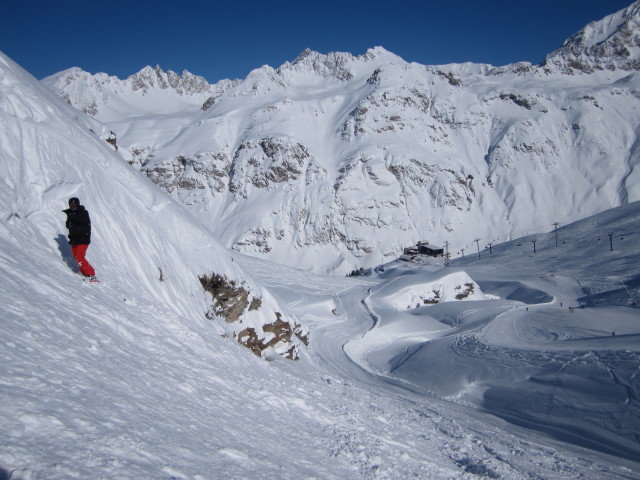 Markus neben der Piste Vallon (7. März)