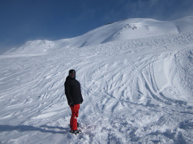 Markus auf der Piste Envers de Campanules (8. März)