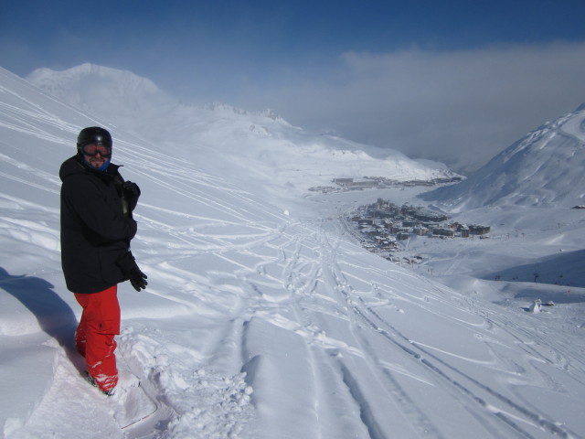 Markus neben der Piste Lanches (8. März)
