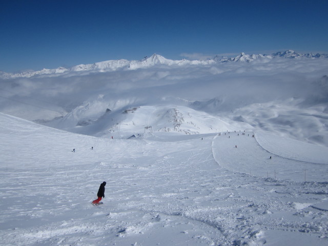 Markus neben der Piste Descente (8. März)