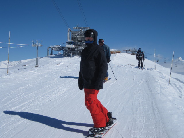 Markus bei der Talstation der Telepherique Grande Motte, 3.034 m (8. März)