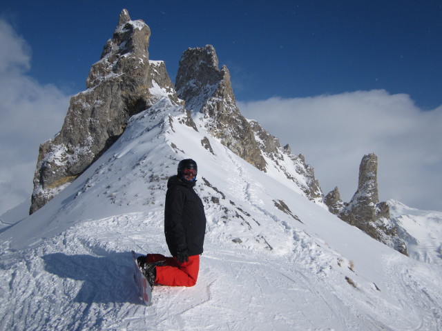 Markus auf der Piste Aiguille Percée (8. März)