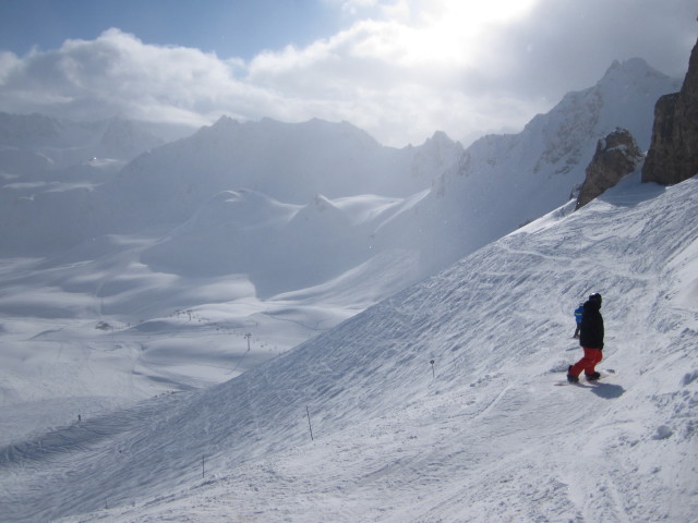 Markus auf der Piste Aiguille Percée (8. März)