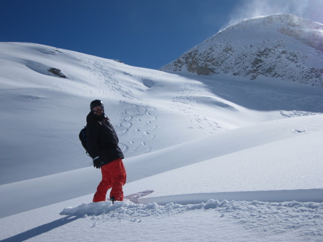 Markus neben der Piste Sache (9. März)