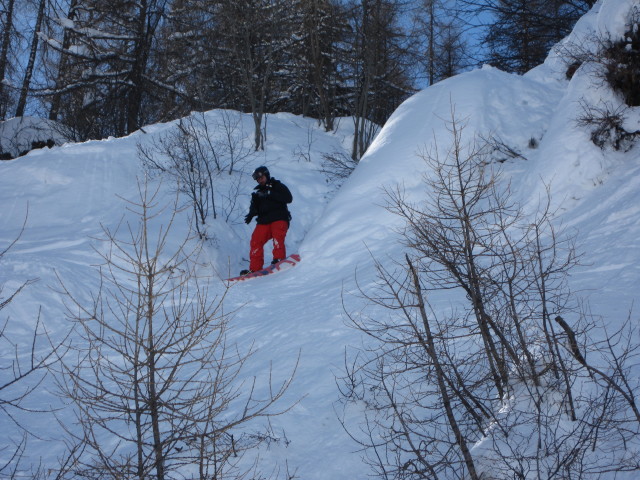 Markus neben der Piste Pavot (9. März)