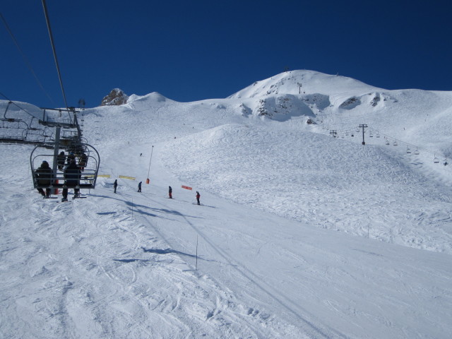 Piste Myosotis vom Telesiege Aiguille Rouge aus (9. März)