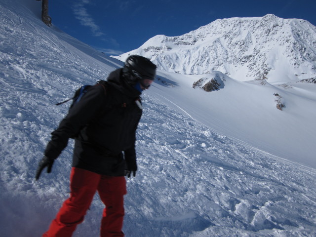 Markus neben der Piste Sache (9. März)