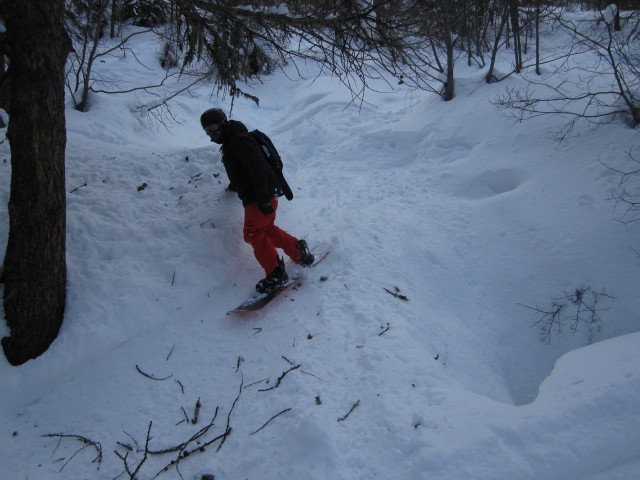 Markus neben der Piste Chardons (9. März)
