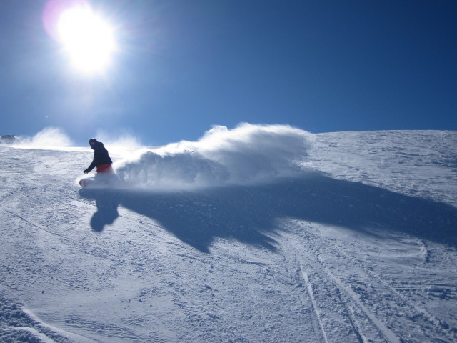 Markus auf der Piste Plan Milet (10. März)