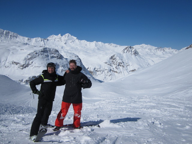 Ich und Markus im Vallon de la Cugnai (10. März)