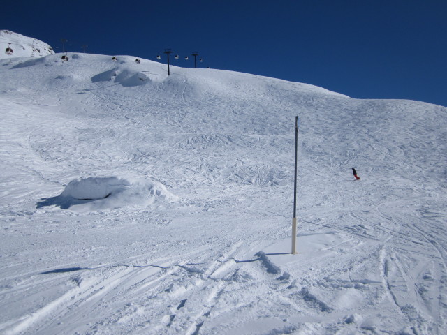 Markus neben der Piste Pyramides (10. März)