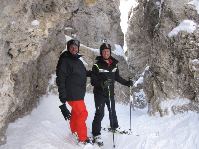 Markus und ich im Vallon de la Tovière (11. März)