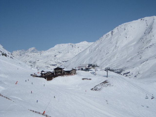 Bergstation des Telesiege Chaudannes vom Tignes Air Experience aus (12. März)