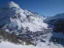 Val d'Isère von der Piste Stade Olympique aus (7. März)