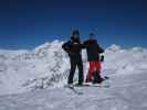 Ich und Markus bei der Bergstation des Teleski Signal (7. März)