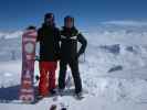 Markus und ich bei der Bergstation der Telepherique Grande Motte, 3.456 m (8. März)