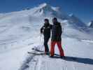 Ich und Markus bei der Talstation der Telepherique Grande Motte, 3.034 m (8. März)