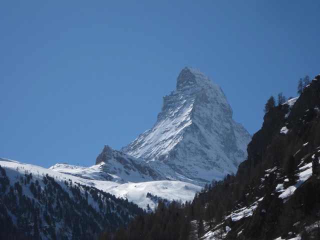 Matterhorn von Zermatt aus (19. M&auml;rz)
