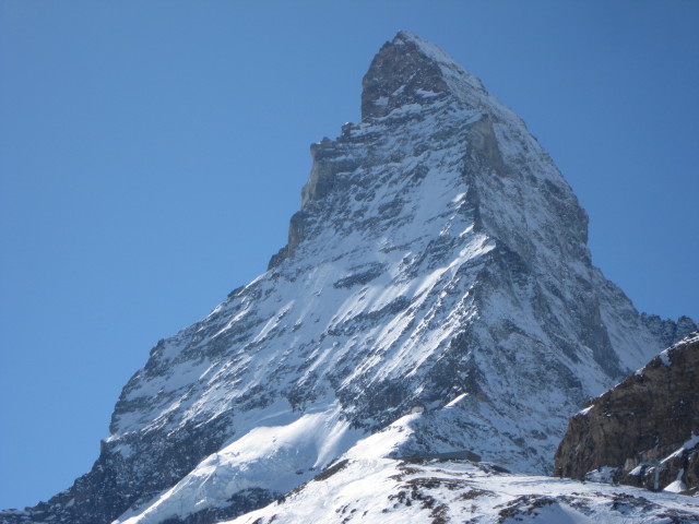 Matterhorn von der Station Schwarzsee aus (19. März)