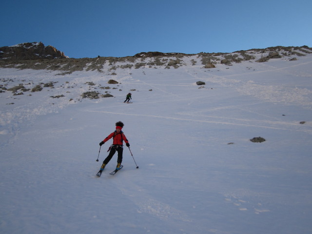 Anabel und Herbert zwischen Sch&ouml;nbielh&uuml;tte und Zmuttgletscher (20. M&auml;rz)