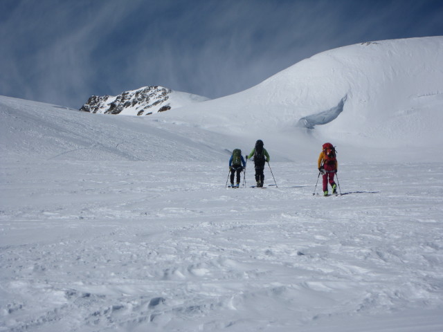 Erich, ? und Birgit am Stockjigletscher (20. M&auml;rz)