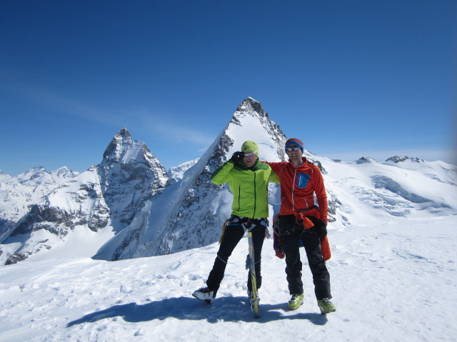 Rudolf und ich auf der Tete de Valpelline, 3.799 m (20. M&auml;rz)