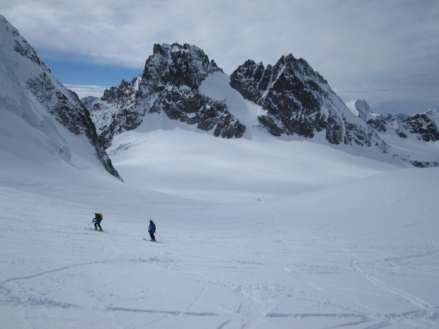Wolfgang und Anabel am Glacier du Mont Min&eacute; (20. M&auml;rz)