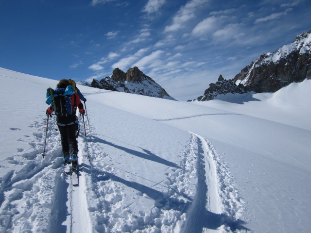 Anabel und Wolfgang am Glacier du Mont Miné (20. März)