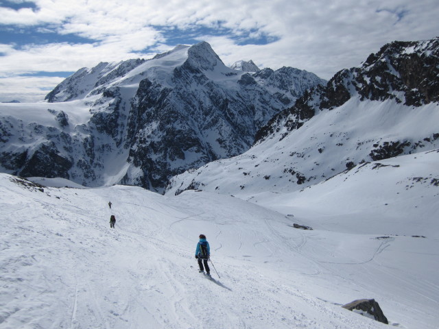 Wolfgang, Herbert und Anabel auf den Plans de Bertol (20. M&auml;rz)
