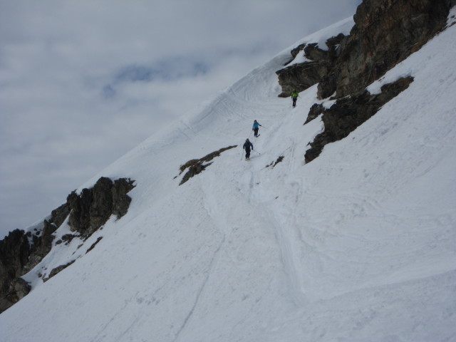 Wolfgang, Anabel und Rudolf auf den Plans de Bertol (20. M&auml;rz)