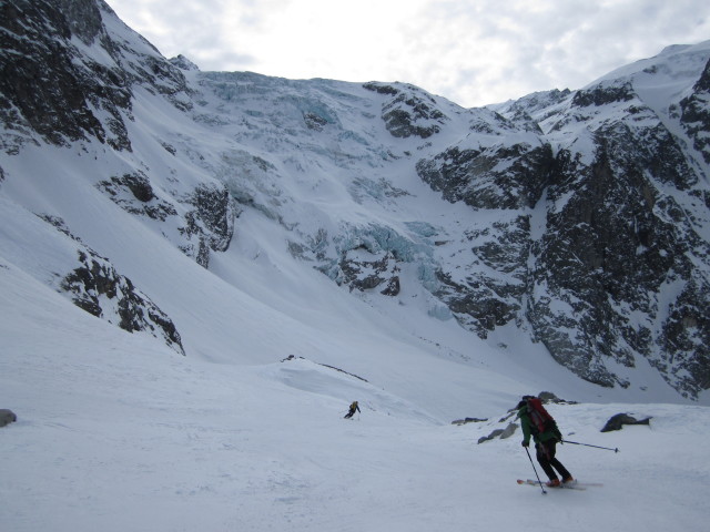 Wolfgang und Herbert am Bas Glacier d'Arolla (20. März)