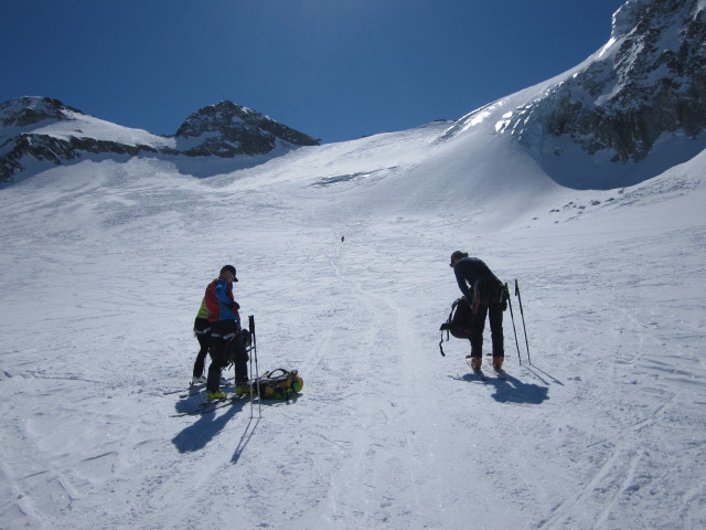 Wolfgang und Herbert am Glacier de Pièce (21. März)