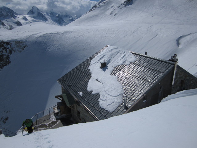 Herbert bei der Cabane des Vignettes, 3.160 m (21. M&auml;rz)