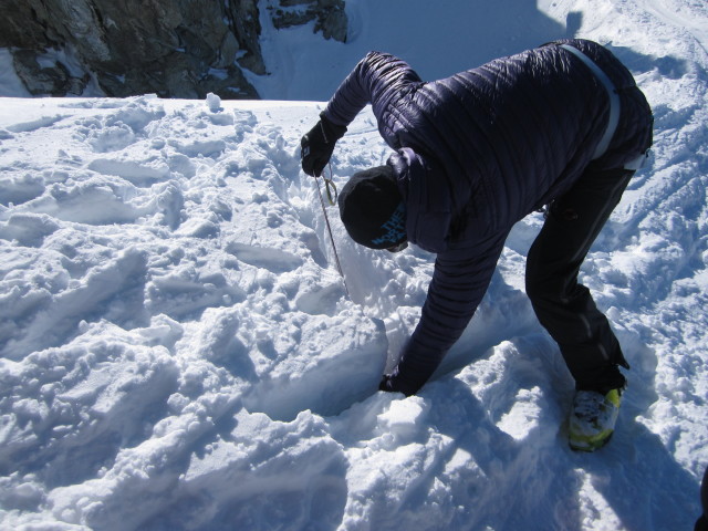Wolfgang bei der Cabane des Vignettes, 3.160 m (21. M&auml;rz)