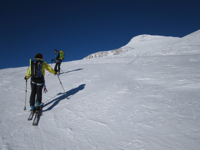 Anabel und Wolfgang zwischen Col des Vignettes und Pigne d'Arolla (22. M&auml;rz)