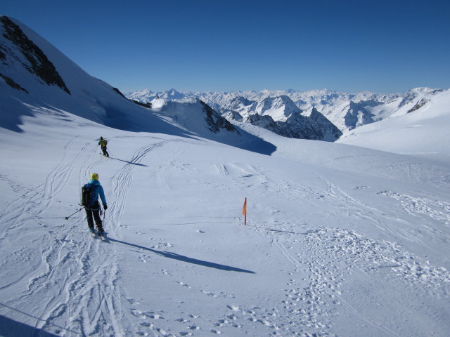 Anabel und Herbert am Glacier du Brenay (22. M&auml;rz)