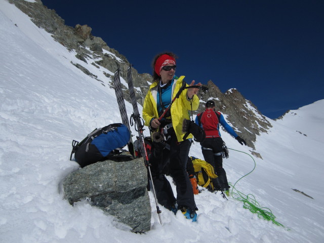 Anabel und Wolfgang zwischen Col Nord des Portons und Glacier du Brenay (22. März)