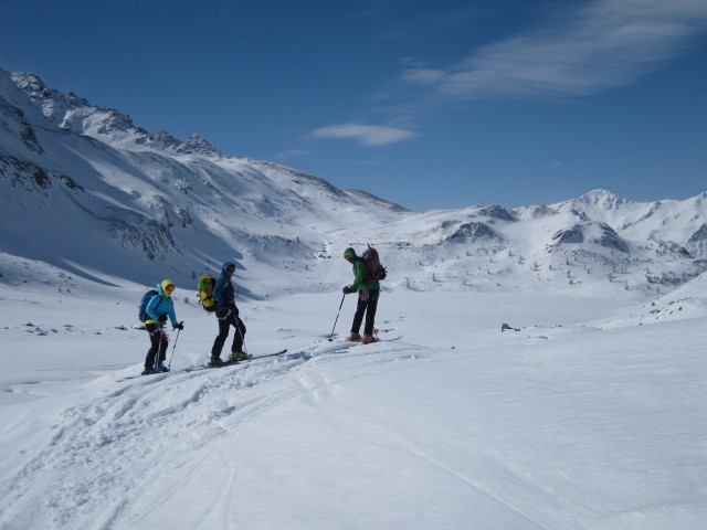Anabel, Wolfgang und Herbert auf Comba des Eaux Blanches (23. M&auml;rz)