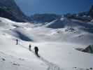 Wolfgang, Anabel, Rudolf und Herbert am Zmuttgletscher (19. März)