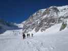 Herbert, Anabel, ?, Erich und Wolfgang am Tiefmattengletscher (20. März)